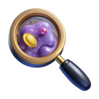 serene contemporary Magnifying Glass Over Bacteria Transparent png