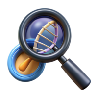 impressive classic Magnifying Glass Over Dna Strand Transparent genuine png