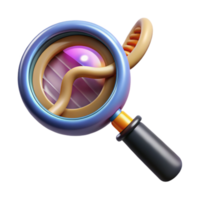 vibrant rustic Magnifying Glass Over Dna Strand Transparent png
