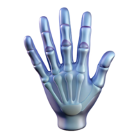 calm captivating X-ray image of a human hand NO BACKGROUND with Transparent Background. flawless png