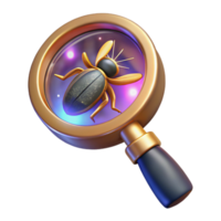 beautiful traditional Magnifying Glass Over Insect Transparent Element authentic png
