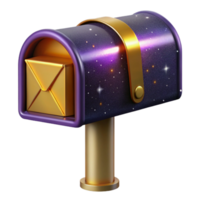 vibrant modern Mail Box Metal Flag Up Transparent Background authentic png