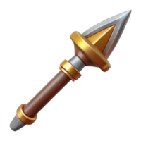 calm dazzling Gungnir, Odin's spear, NO BACKGROUND with Transparent Background. professional png