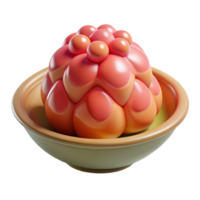 breathtaking playful retro Ambrosia, food of the gods, NO BACKGROUND with Transparent Background. studio quality png
