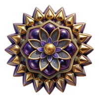 elegant rustic Mandala Ornament Shadowed Transparent Background original png