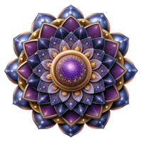 impressive rustic Mandala with Concentric Circles and Radial Symmetry Cutout original png