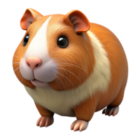 elegant intense retro Guinea pig NO BACKGROUND with Transparent Background. flawless png
