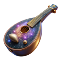 magnificent contemporary Mandolin Isolated with Double Strings and Oval Body png