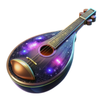 beautiful classic Mandolin Isolated with Double Strings and Oval Body exclusive png