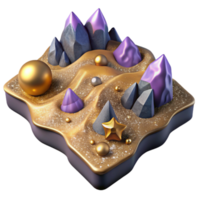 wonderful contemporary Map with 3d Terrain Representation Isolated high quality png