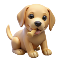 elegant geometric A playful Labrador retriever puppy, chewing a bone. NO BACKGROUND with Transparent Background. fine detail png