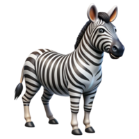 dramatic radiant A striking zebra with bold stripes. NO BACKGROUND with Transparent Background. crisp png