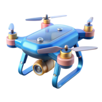 distinguished elegant Drone with camera and propellers NO BACKGROUND with Transparent Background. professional png
