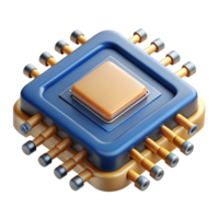 dazzling mysterious contemporary Microchip with intricate circuitry NO BACKGROUND with Transparent Background. professional png