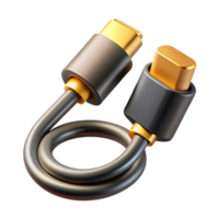 captivating sought-after HDMI cable with gold-plated connectors NO BACKGROUND with Transparent Background. png