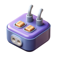 dynamic beautiful Power adapter with multiple ports NO BACKGROUND with Transparent Background. top-tier png