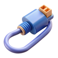captivating modern Ethernet cable with RJ45 connector NO BACKGROUND with Transparent Background. fine detail png