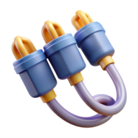 bold impressive Data cable with multiple connectors NO BACKGROUND with Transparent Background. sharp png