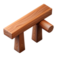 enchanting gothic Wooden beam, rustic, NO BACKGROUND with Transparent Background. authentic png