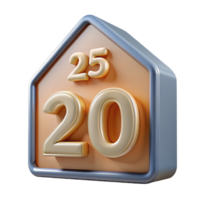 dramatic quintessential House number plaque, modern font, NO BACKGROUND with Transparent Background. png
