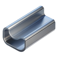 celebrated minimalist Gutter section, aluminum, seamless, NO BACKGROUND with Transparent Background. professional png