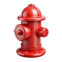 acclaimed art deco Fire hydrant, red, metal, NO BACKGROUND with Transparent Background. original png