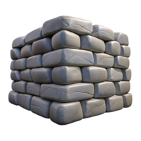 elegant acclaimed Stone wall, dry stacked, NO BACKGROUND with Transparent Background. png