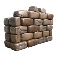 beautiful classic Stone wall, dry stacked, NO BACKGROUND with Transparent Background. high quality png