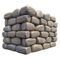 breathtaking sought-after Stone wall, dry stacked, NO BACKGROUND with Transparent Background. png