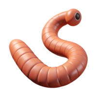 coveted baroque Earthworm NO BACKGROUND with Transparent Background. expertly shot png