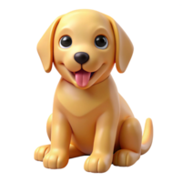 distinctive avant-garde A playful golden retriever puppy, sitting. NO BACKGROUND with Transparent Background. gallery standard png