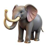 elegant classic A trumpeting Asian elephant, trunk raised. NO BACKGROUND with Transparent Background. high resolution png