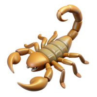 dramatic magnificent A scorpion, tail raised. NO BACKGROUND with Transparent Background. flawless png