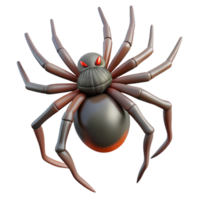 coveted industrial A spider, spinning a web web not visible. NO BACKGROUND with Transparent Background. museum quality png