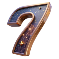 extraordinary creative Number Seven Cutout Thin Stroke authentic png