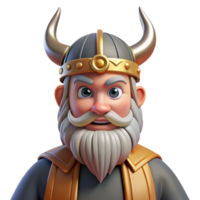 dynamic fascinating A depiction of the Norse god Odin. NO BACKGROUND with Transparent Background. 4K png