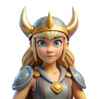 distinctive avant-garde A Valkyrie in Norse mythology. NO BACKGROUND with Transparent Background. 8K png