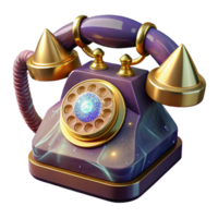 impressive artistic Old Rotary Phone Front View Isolated Element original png