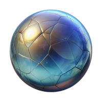deslumbrante boêmio uma solteiro, rachado cristal bola, não fundo com transparente fundo. original png