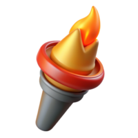 celebrated gothic A stylized, burning torch, NO BACKGROUND with Transparent Background. original png
