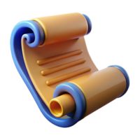 celebrated tropical A stylized, open scroll with writing, NO BACKGROUND with Transparent Background. crisp png