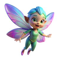 distinguished urban A mischievous pixie, fluttering its iridescent wings. NO BACKGROUND with Transparent Background. sharp png
