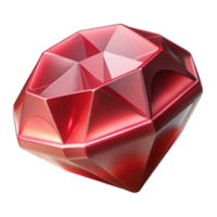 beautiful renaissance A single, polished ruby, radiating inner light. NO BACKGROUND with Transparent Background. crisp png
