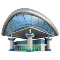 breathtaking playful creative Modern airport terminal ceiling structure, NO BACKGROUND with Transparent Background. handcrafted png