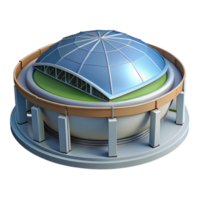breathtaking bold retro Modern stadium roof retractable mechanism, NO BACKGROUND with Transparent Background. original png