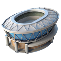 distinctive abstract Modern stadium roof retractable mechanism, NO BACKGROUND with Transparent Background. studio quality png
