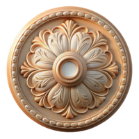 dazzling remarkable Victorian house ceiling medallion plasterwork, NO BACKGROUND with Transparent Background. png