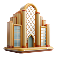 captivating baroque Art Deco building geometric facade panel, NO BACKGROUND with Transparent Background. masterfully captured png