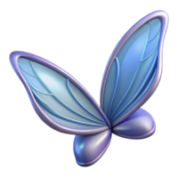 enchanting harmonious gothic A single, detailed illustration of a fairy wing. NO BACKGROUND with Transparent Background. original png