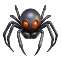 breathtaking quintessential A single, detailed illustration of a spider with glowing eyes. NO BACKGROUND with Transparent Background. png